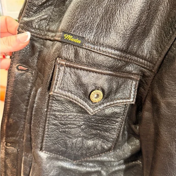 Master Supply Brown Leather Jacket - Excellent Patina